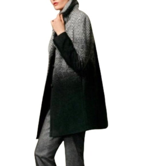 Talbots Jackets & Blazers - Talbots Wool Chevron Ombre Mid Length Pea Coat